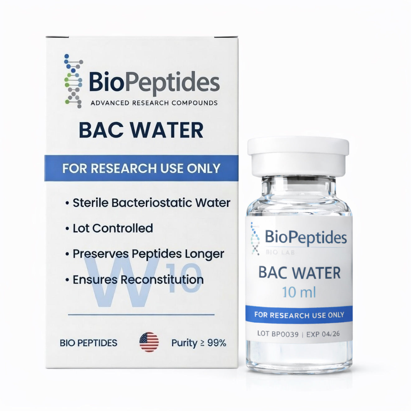 BACwater 10 ml – Research Grade